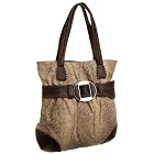 SONDRA ROBERTS NEW YORK N/S Snakeskin Leather Shopper