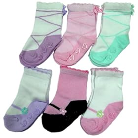 Ballerina's Socks 6 pcs Set 12-24 months �o�����[�i�\�b�N�X6���Z�b�g 12~24���� �ȁE�i�C���� 88743