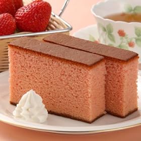 【クリックで詳細表示】長崎心泉堂 長崎カステラ 幸せのいちごカステラ 10切カットタイプ (560g)： 食品・飲料・お酒 通販