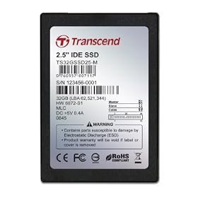 Transcend 32GB SSD 2.5�C���` IDE MLC TS32GSSD25-M