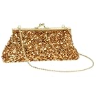 La Regale Sequin Bead Shoulder Clutch