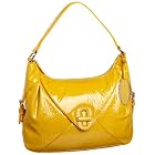 SONDRA ROBERTS NEW YORK Textured Leather Turnlock Hobo