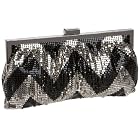 Whiting & Davis 4061 Chevron Framed Clutch