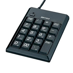�o�b�t�@���[�R�N���T�v���C BUFFALO �X�^���_�[�h�e���L�[�{�[�h USB�ڑ� �u���b�N BTKU04BKA
