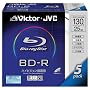 Victor �f���p�u���[���C�f�B�X�N 1��^��p 130�� 25GB 2�{�� 5�� ���{�� BV-R130A5