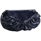 Lauren Merkin Diana Snake Embossed Detachable Chain Flap Clutch