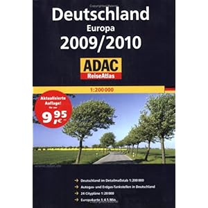 【クリックで詳細表示】ADAC ReiseAtlas Deutschland Europa 2009/2010 1 ： 200 000 [Perfect]