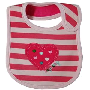 【クリックで詳細表示】(カーターズ) carter’s ビブ (ハートボーダー)バラ売り
