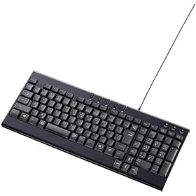 ELECOM USB&PS2 Vista�Ή��z�b�g�L�[���� 109�z��t���L�[�{�[�h(�u���b�N) TK-UP09FBK
