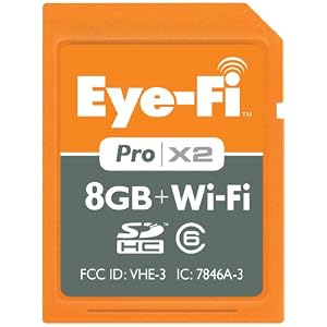 Eye-Fi Pro X2 8 GB Class 6 SDHC Wireless Flash Memory Card EYE-FI-8PC