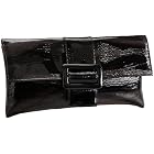 Jessica McClintock Shark-Embossed Buckle Envelope Clutch