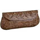 Jessica McClintock Woven Flap Clutch