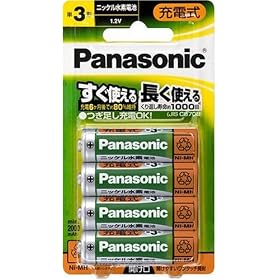 Panasonic �j�b�P�����f�d�r�P3�` (4�{����) HHR-3MPS/4B