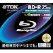 TDK �^��p�u���[���C�f�B�X�N 25GB BD-R(1��^��p) 4X �m�[�}�����[�x�� 10mm�P�[�X �P�i BRV25B1S