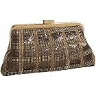 Whiting & Davis Framed Plaid Mesh Clutch