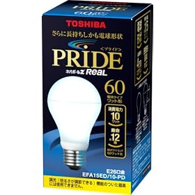 TOSHIBA �l�I�{�[��Z���A��PRIDE A�` 60W�^�C�v �����F EFA15ED/10-PD