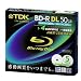 TDK �^��p�u���[���C�f�B�X�N BD-R DL 50GB 1-4�{���Ή� �z���C�g���C�h�v�����^�u�� 5������ 5mm�P�[�X BRV50PWB5S