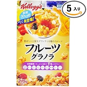 【クリックでお店のこの商品のページへ】ケロッグ フルーツグラノラ 215g×5個