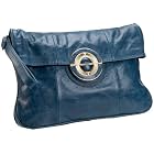 Rampage Glazed Leather Oversized Clutch