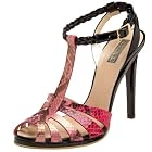 Roberto Cavalli Women's T90044 Leather Platform Sandal