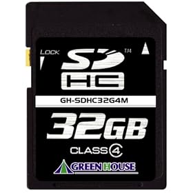 �O���[���n�E�X SDHC�������[�J�[�h(MLC�`�b�v) �N���X4 32GB GH-SDHC32G4M
