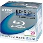 TDK 録画用ブルーレイディスク BD-R 2倍速記録対応 ハードコート仕様 20枚パック BRV25PWA20K