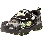 Skechers Little Kid Damager - Spaceship Sneaker,Black/Lime,13.5 M US Little Kid