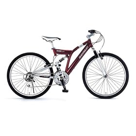 【クリックで詳細表示】CHEVY ATB268 W-SUS 自転車 マウンテンバイク 26インチ レッド