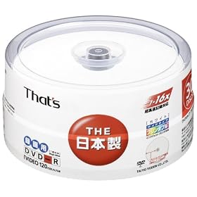 ���z�U�d�� That's DVD-R�r�f�I�p 16�{��120��4.7GB ���C�h�v�����^�u�� �X�s���h���P�[�X30���� DR-120WWY30BN