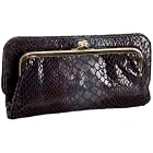 SONDRA ROBERTS NEW YORK Painted Python Frame Clutch