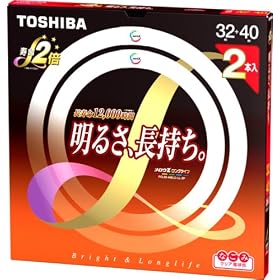 TOSHIBA �����EZ�����O���C�t �`�u�������v 32W�`+40W�` 2�{�p�b�N �N���A�d���F FCL32-40ELC-LL-2P