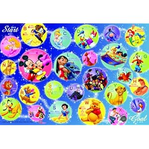 【クリックで詳細表示】96ピース ディズニーのなかまとABC！ DK-96-012 [めきめきシリーズ]