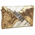 Melie Bianco Oversized Multi Sequins Clutch