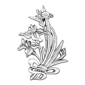 Amazon.com: Japanese Iris Brooch: Jewelry & Watches from amazon.com