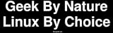 Geek by nature bumper sticker
