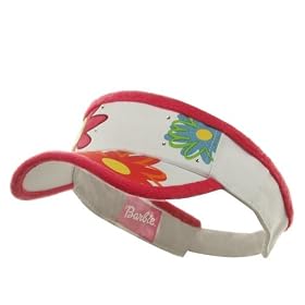 Barbie Visor Pink White by e4Hats