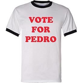 Vote For Pedro - Adult and Youth Top Quality Cotton Ringer T-Shirt by Anvil