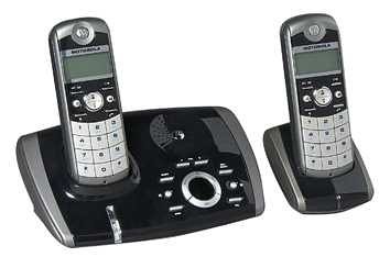 Cordless Telephones - Motorola 4061-2 - DECT Cordless Phone with Digital Answer Machine - Twin Pack