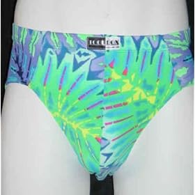 Purple Turq Fitted Pouch Swim Briefs by TOOLBOXCLOTHING