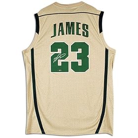 Cavaliers Upper Deck James Autographed High School Jersey by Upper Deck