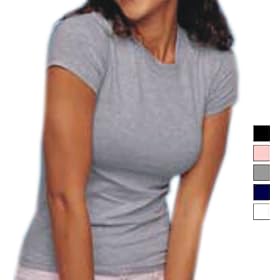Anvil Ladies' Cotton Spandex Crew Neck Tee, (A-879) by Anvil