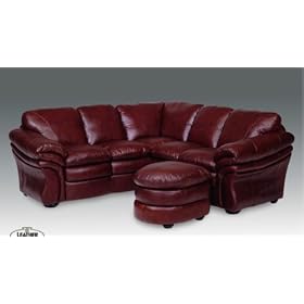 100% Harvard Italian Leather Sectional Memory Foam Visco