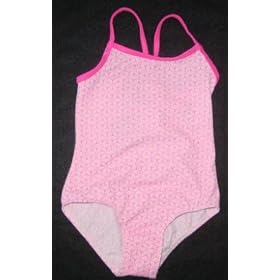 Girls 1 PC Swimsuit XX Back Pink Yellow Daisies by Bonnie & Clyde