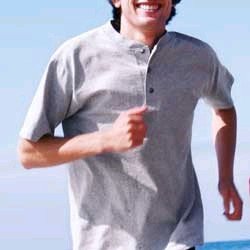Anvil cotton deluxe henley short sleeve by Anvil Knitwear