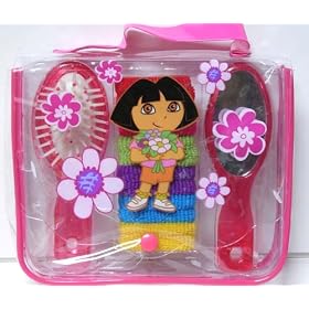 Dora The Explorer Kid Hair Accessories w  Gift Bag : Mirrow Comb by 