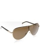 Gucci gold aviator sunglasses with logo-print lenses