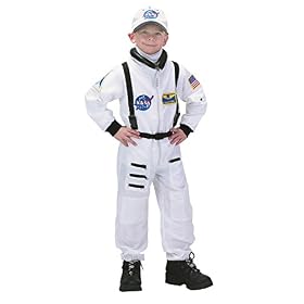 Jr. Astronaut Suit with Embroidered Cap, size 4 6 (white) by Aeromax
