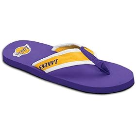 Lakers For Bare Feet NBA Flip Flops by For Bare Feet