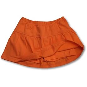 Click here to buy Girls Orange Flounce Skort by Globaltex.