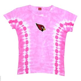 Arizona Cardinals Juniors Pink Cap Sleeve T-shirt by 